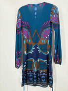 Pre-Owned Hale Bob Blue Size XS Short Long Sleeve Dress | True Fashionistas.