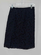 Pre-Owned Prada Navy Size 38 Lace Pencil Skirt | True Fashionistas.