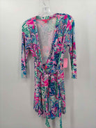 Lilly Pulitzer Pink Size Medium Wrap Long Sleeve Romper | True Fashionistas.