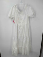Pre-Owned Marilyn's White Size 48 Long Short Sleeve Dress | True Fashionistas.