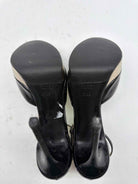 Pre-Owned Gucci Black Size 9.5 Patent Leather Peep Toe Heels | True Fashionistas.