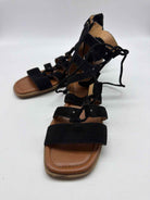 Pre-Owned Crown Vintage Black Size 8.5 Caged Sandals | True Fashionistas.