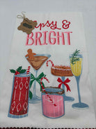 White Christmas Tipsy and Bright Towel | True Fashionistas.