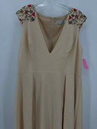 Pre-Owned Ieena for Mac Duggal Tan Size 18 Ball Long Evening Gown | True Fashionistas.