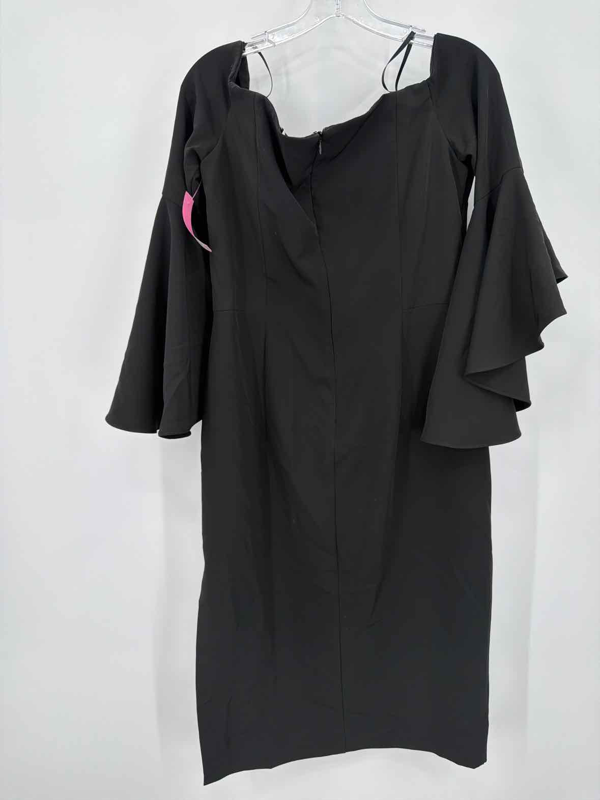 Pre-Owned Milly Black Size 12 Short Long Sleeve Dress | True Fashionistas.