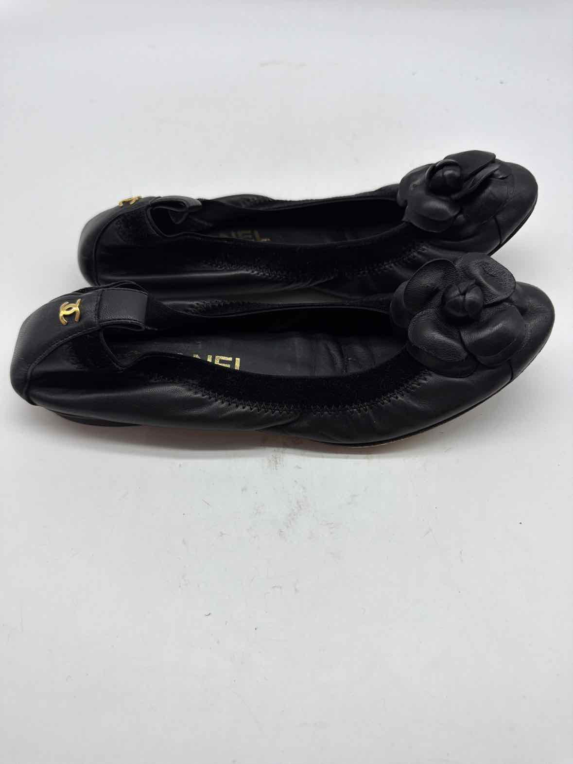 Pre-Owned Chanel Black Size 36 Spirit Flat Flats | True Fashionistas.