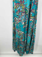 Pre-Owned Hale Bob Blue Size Large Long Sleeveless Dress | True Fashionistas.