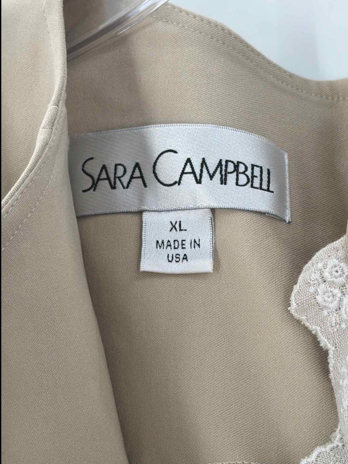 Pre-Owned Sara Campbell Tan Size XL Short Sleeveless Dress | True Fashionistas.