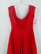 Pre-Owned Badgley Mischka Red Size 4 Cocktail Midi Evening Gown | True Fashionistas.