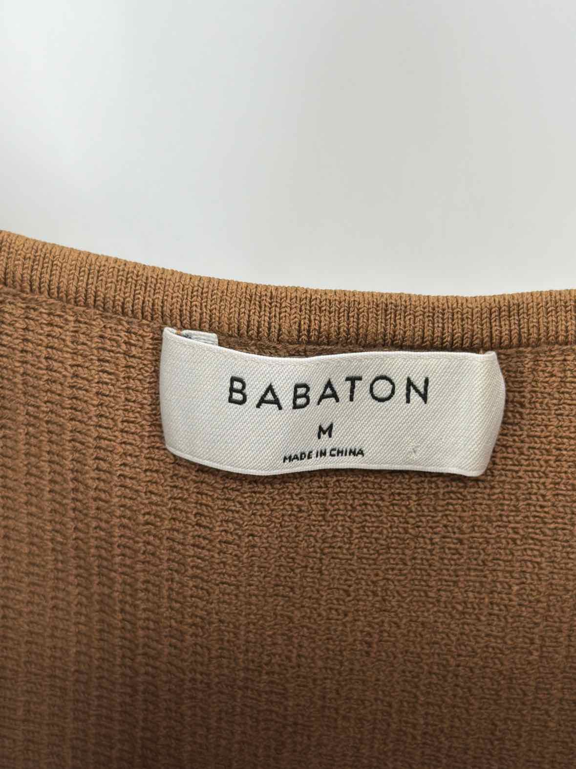 Pre-Owned Babaton Tan Size Medium Knit Short Sleeveless Dress | True Fashionistas.