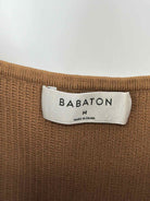 Pre-Owned Babaton Tan Size Medium Knit Short Sleeveless Dress | True Fashionistas.