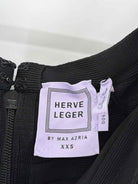 Pre-Owned Herve Leger Black Size XXS Knit Long Sleeveless Dress | True Fashionistas.