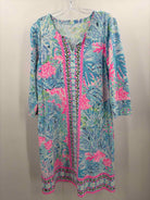 Pre-Owned Lilly Pulitzer Blue Size Large Knee Length Long Sleeve Dress | True Fashionistas.