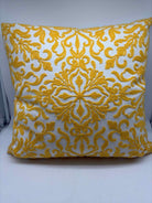 Home Accents Yellow And White Pillow | True Fashionistas.