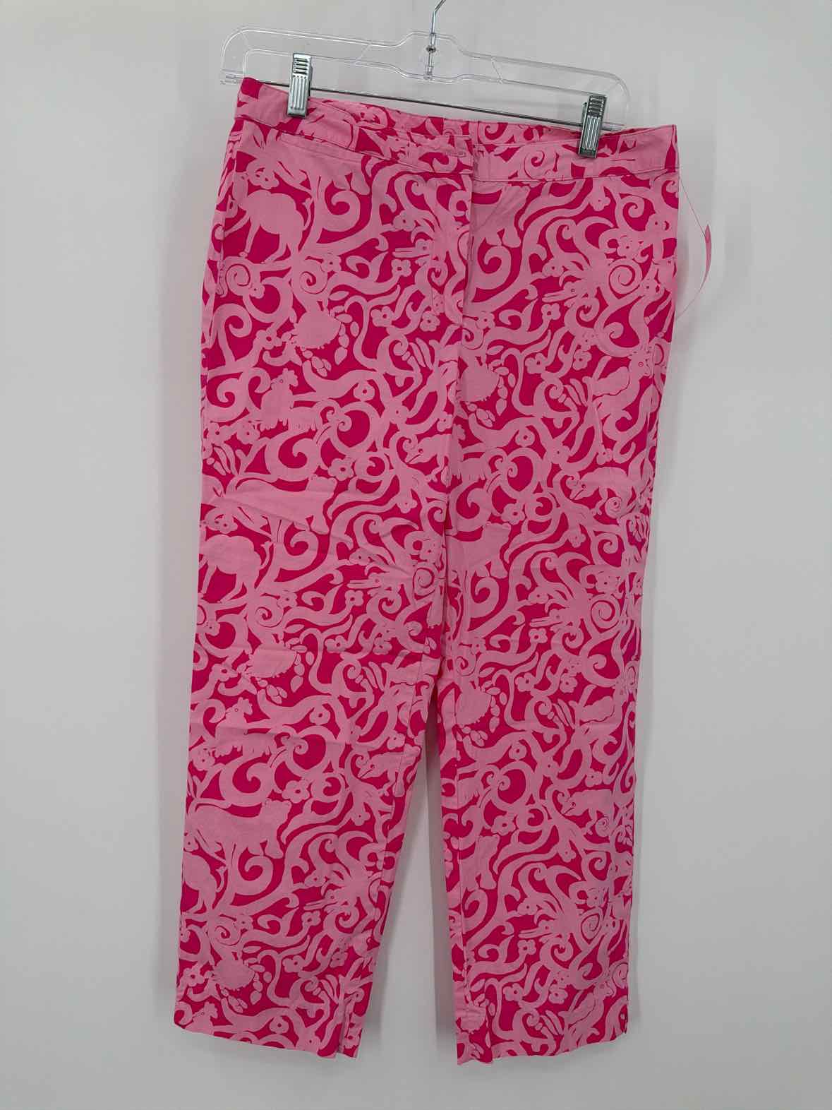 Pre-Owned Lilly Pulitzer Pink Size 6 Vintage Printed Pants | True Fashionistas.
