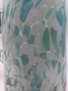 Hand Blown Aqua & White Glass Confetti  Pitcher | True Fashionistas.