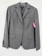 Pre-Owned Brooks Brothers Grey Size 8 Stripe Blazer | True Fashionistas.