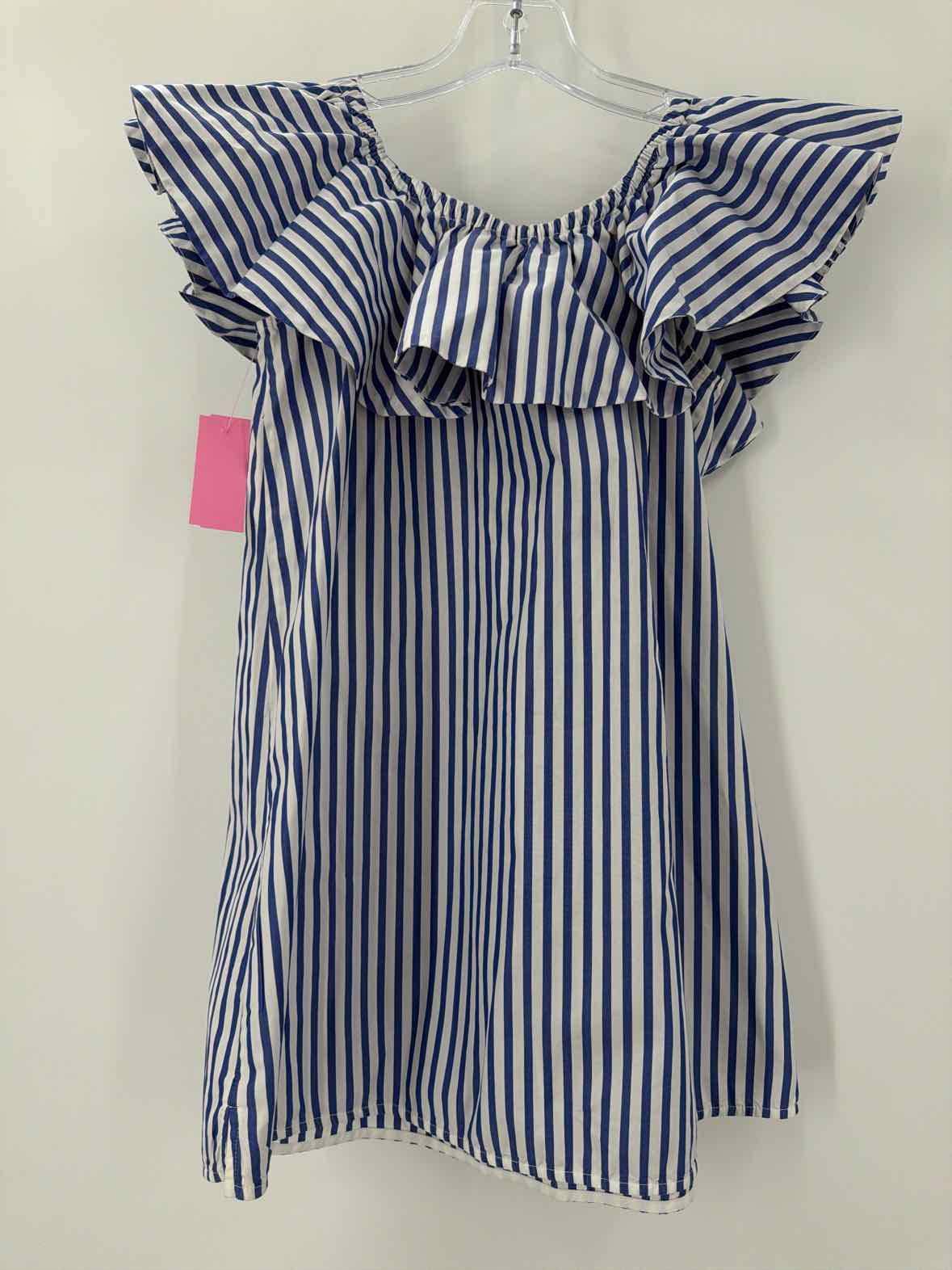 Pre-Owned MDS Stripes Blue Size 4 Stripe Blouse | True Fashionistas.