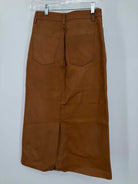 Pre-Owned 7 For All Mankind Tan Size 25 Leather Maxi Skirt | True Fashionistas.