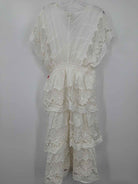 Pre-Owned Farm Rio White Size Small Long Short Sleeve Dress | True Fashionistas.