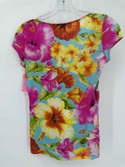 Pre-Owned Dolce & Gabbana Pink Size Large Floral Blouse | True Fashionistas.