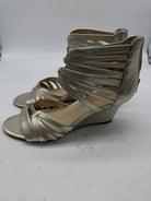 Pre-Owned Nine West Gold Size 9 Caged Heels | True Fashionistas.