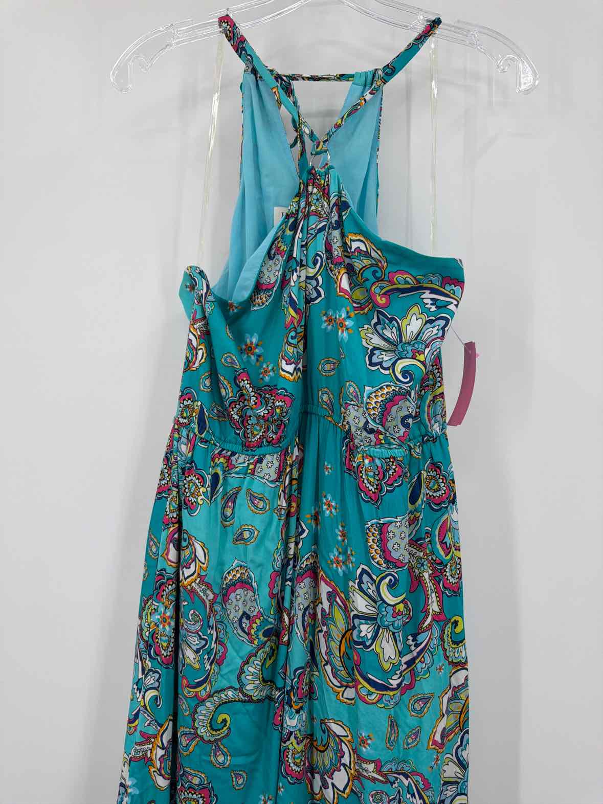 Pre-Owned Hale Bob Blue Size Large Long Sleeveless Dress | True Fashionistas.