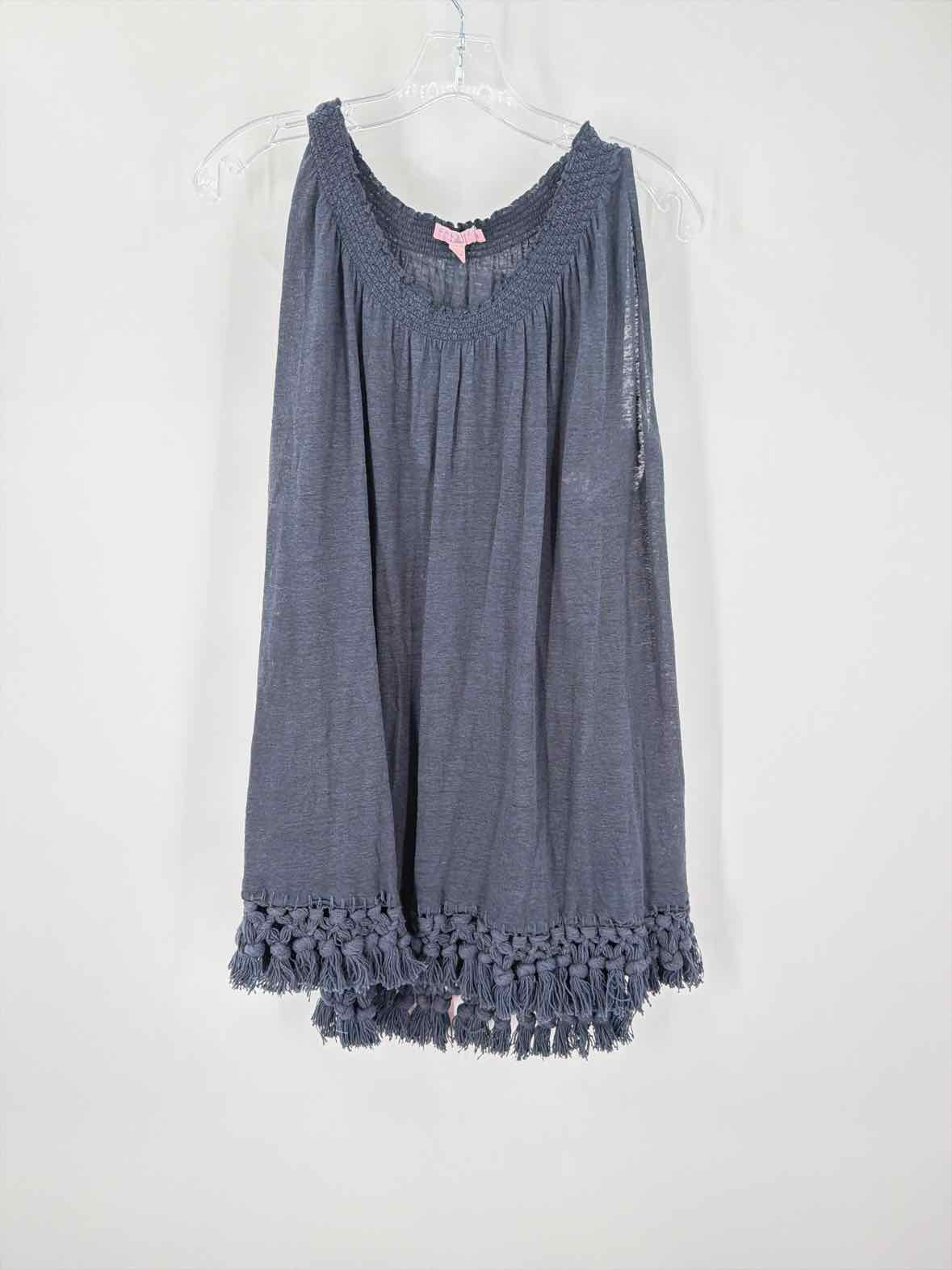 Pre-Owned Calypso Navy Size Medium Short Sleeveless Dress | True Fashionistas.