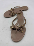 Pre-Owned Valentino Tan Size 10 Jelly Thong Sandals | True Fashionistas.