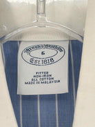 Pre-Owned Brooks Brothers Blue Size 6 Stripe Button Down | True Fashionistas.