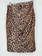 Pre-Owned Dolce & Gabbana Brown Size 42 Leopard Pencil Skirt | True Fashionistas.