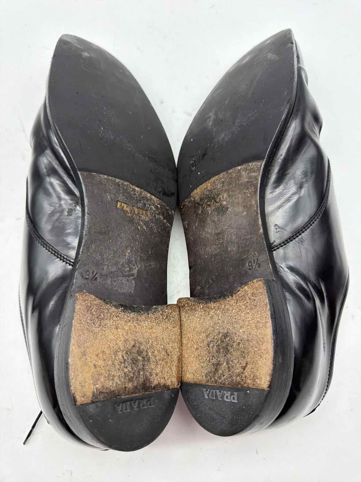 Pre-Owned Prada Black 9.5 Lace Up Men's Dress Shoes | True Fashionistas.