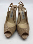 Pre-Owned Jimmy Choo Tan Size 6 Slingback Heels | True Fashionistas.