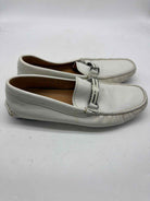 Pre-Owned Prada White 8 Leather Slip On Men's Dress Shoes | True Fashionistas.