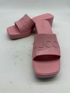 Pre-Owned Gucci Pink Size 6 Jelly Mule Sandals | True Fashionistas.