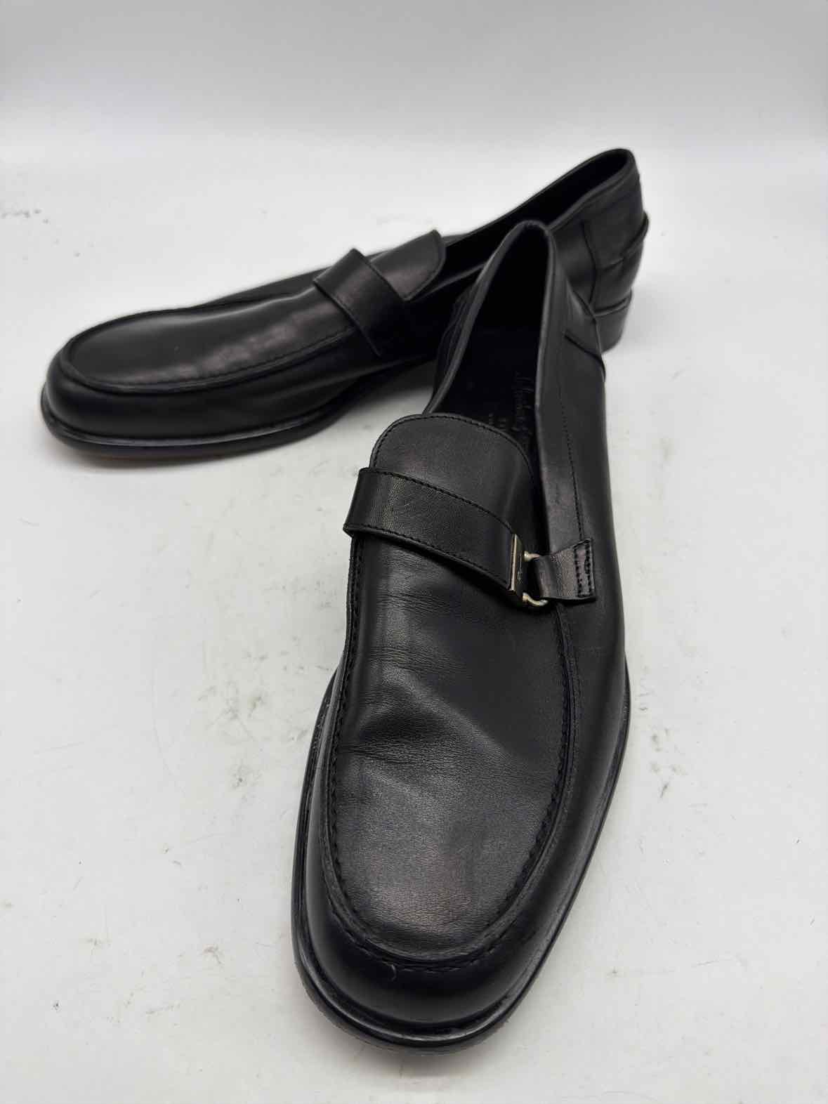 Pre-Owned Salvatore Ferragamo Black 9.5 Slip On Men's Dress Shoes | True Fashionistas.