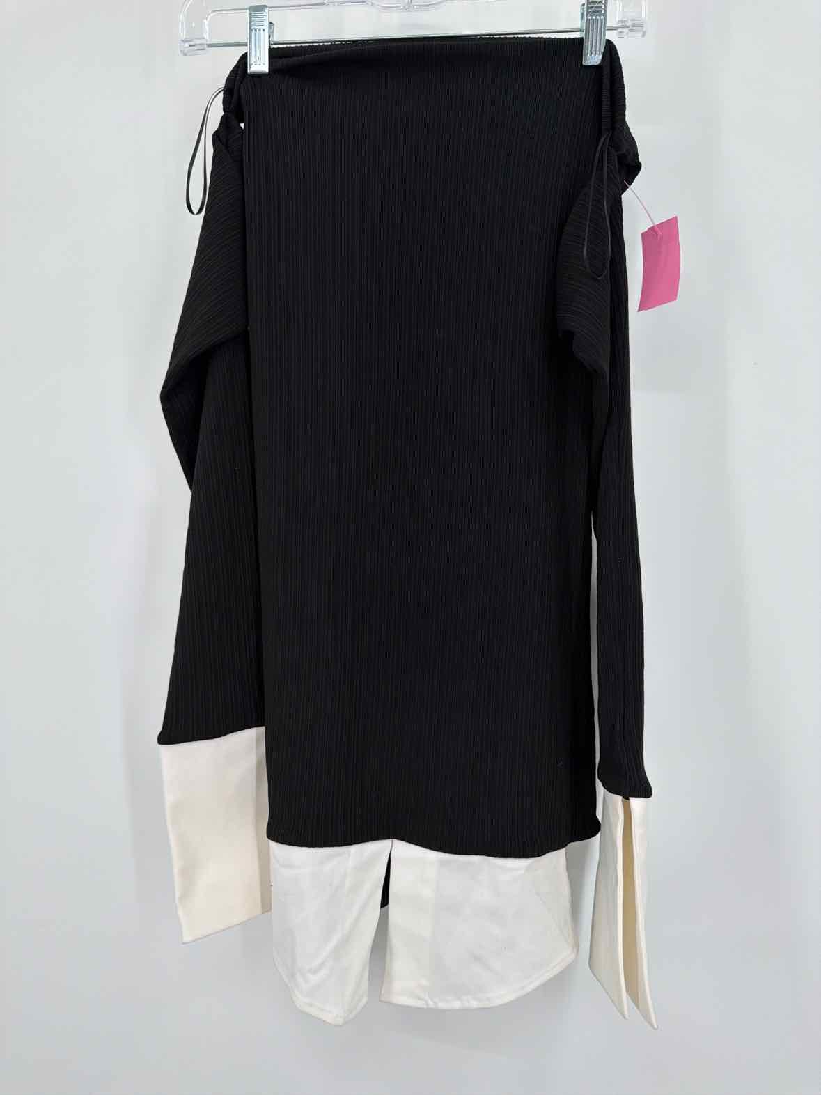 Pre-Owned Aaizel Black Size 4 Short Long Sleeve Dress | True Fashionistas.