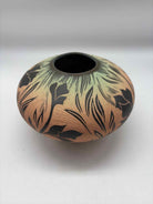 Natalie Blake Orange Green & bBrown Pottery Pot | True Fashionistas.