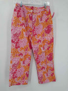 Pre-Owned Lilly Pulitzer Pink Size 2 Vintage Printed Pants | True Fashionistas.