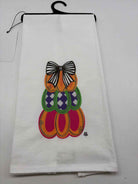 White Halloween Orange Pumpkin Stack  Flour Sack Towel | True Fashionistas.