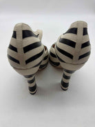 Pre-Owned Gucci White Size 6 Zebra Print Ankle Strap Heels | True Fashionistas.