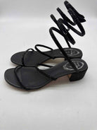 Pre-Owned Rene Caovilla Black Size 37.5 Strappy Heels | True Fashionistas.
