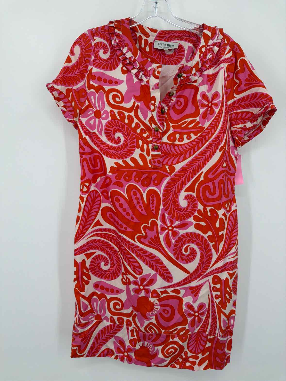 Pre-Owned Skirtin Around Orange Size 4 Short Short Sleeve Dress | True Fashionistas.