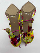 Pre-Owned Guess Yellow Size 5.5 Strappy Flats | True Fashionistas.