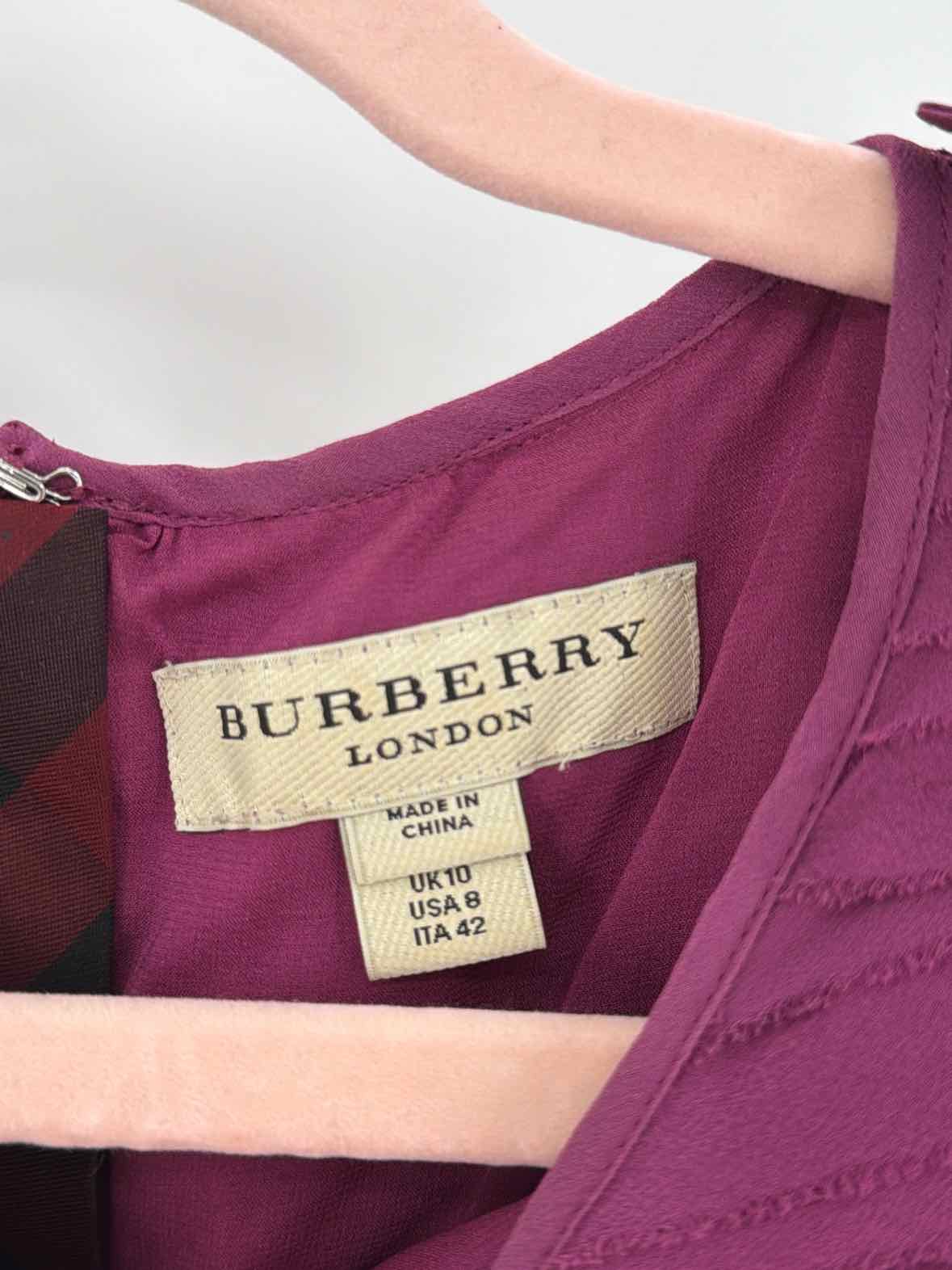 Pre-Owned Burberry Purple Size 8 Short Short Sleeve Dress | True Fashionistas.