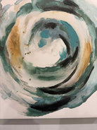 Modern Green Swirl Art Work | True Fashionistas.