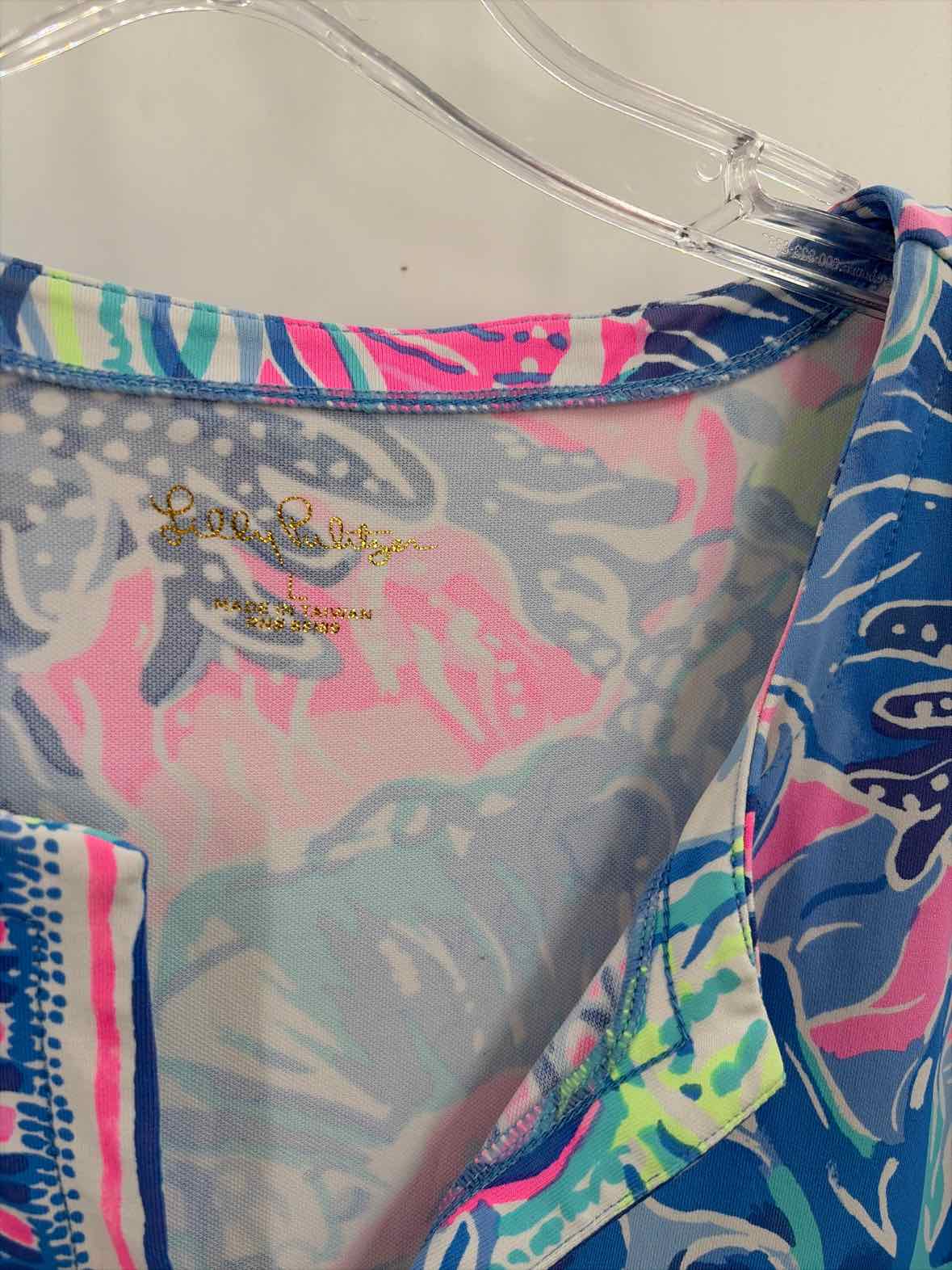 Pre-Owned Lilly Pulitzer Blue Size Large Short Long Sleeve Dress | True Fashionistas.