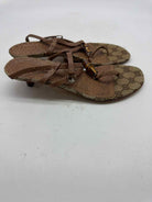 Pre-Owned Gucci Tan Size 37 Strappy Heels | True Fashionistas.