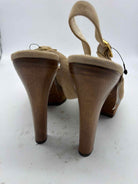 Pre-Owned Jimmy Choo Tan Size 39.5 Slingback Heels | True Fashionistas.