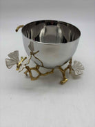 Michael Aram White & Gold Colored Nut Bowl | True Fashionistas.